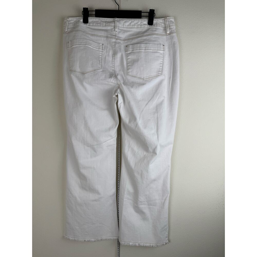 Spartina 449 Ellington Kick Flare Jeans Pearl Off White 14 - Picture 10 of 16